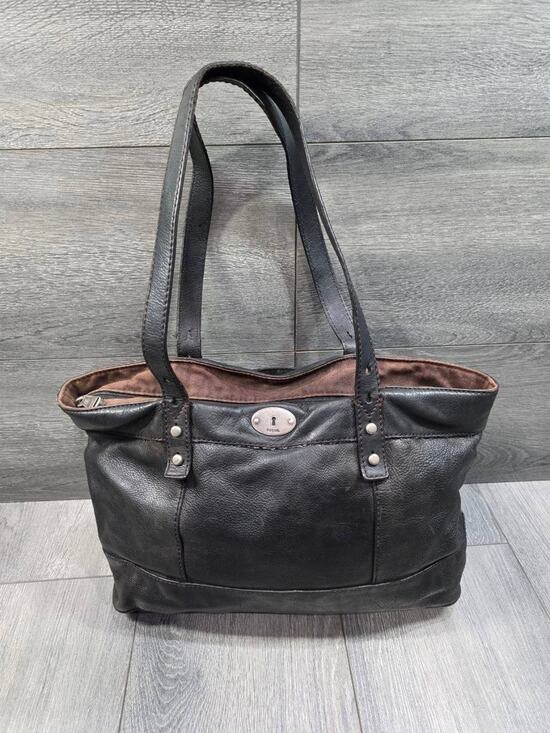 Fossil Handbags - FOSSIL HUNTER SHOPPER TOTE BLACK LEATHER Bag B000760